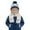Navy, variant on HNMKIU Cozy Dinosaur Knit For Kids Autumn Winter 3 Piece Scarf Hat Ensemble For Toddlers And Preschoolers Navy,One Size