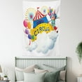 thumbnail image 4 of Circus Decor Wall Hanging Tapestry, Illustration of a circus above the clouds fireworks entertainer comedian, Bedroom Living Room Dorm Accessories, 40 X 60 Inches, by Ambesonne, 4 of 5
