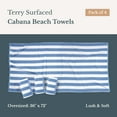 thumbnail image 6 of Casa Platino 4 Pack Caban Stripe Beach Towel Set, Large Beach Towel 36"x72", Soft & Absorbent, Pool & Beach Towels - Light Blue, 6 of 8