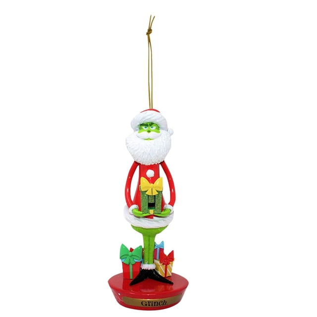 Adornos navideños de Grinch Kagetolytai para árbol de Navidad de interior colgante de madera