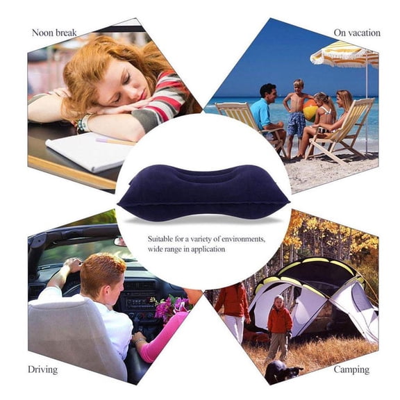 QHUDLV GXFCAI Outdoor Portable Folding Inflatable Pillow Double Sided Flocking Mini Pillow For Camping Plane Travel Office P6w4 Kamp Hiking