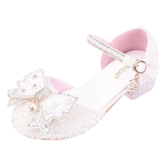 Toddler Girl Dress Shoes Leather Shoes Dress Spring Autumn Shoes Student Performance Shoes Wedding Banquet Flower Shoes Princess Shoes,Size 4 Years-4.5 Years