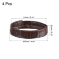 thumbnail image 2 of Uxcell 4 Pack PU Leather Loops Retaining Ring for 22mm Width Watch Band, Dark Brown, 2 of 5