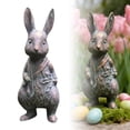 thumbnail image 1 of REK Easter Decor Resin Rabbit Outdoor Statues Ornament Garden Sculpture Easter Statues Statues Animals Figurines For Garden Courtyard, 1 of 6