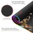 thumbnail image 4 of Wireless Charging Mouse Pad Large RGB Gaming Desk Mat 13 Light Modes Mousepad 31.5x11.8 Butterflies and Tower, 4 of 6