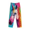 thumbnail image 2 of Vsdgher Watercolor White Horse Print Mens Pajama Pants Sleep & Lounge Pants, PJ Bottoms With elastic waistb and Pockets, 2 of 5