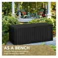 thumbnail image 2 of SONGMY 150 Gallon Deck Box Resin Outdoor Storage Box Waterproof Storage Container for Patio Furniture Cushions, 2 of 7