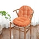 thumbnail image 5 of Cojín de asiento de color sólido naranja, acolchado de algodón corduroy grueso, cojín para sillas de cocina, comedor, patio, 5 of 8