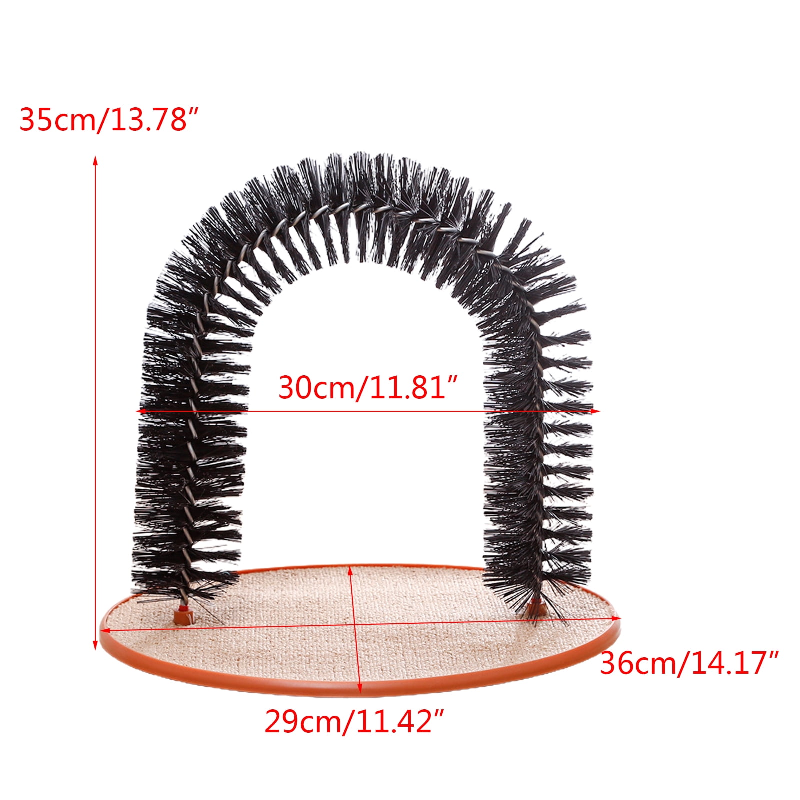 NANMELX Cats Arch Self Grooming and Massaging Brush Multifunctional Toy Pet Scratcher Pads Hair Cleaner for Indoor Cats