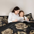 thumbnail image 5 of Castle Fairy Cheetah Print Love Heart Full Size Comforter Sets,Floral Rose Bedding Sets, 5 of 8