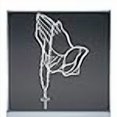 thumbnail image 3 of Praying Hands with Rosary Sticker Decal White (7"x3.8"), 3 of 4