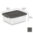 thumbnail image 3 of Sterilite 25 Qt. ShelfTotes Clear/ Flat Gray Set of 6, 3 of 7
