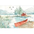 thumbnail image 2 of Art.com Lakehouse II Red Stretched Canvas Print Wall Art by Anne Tavoletti, 18" x 12", 2 of 4