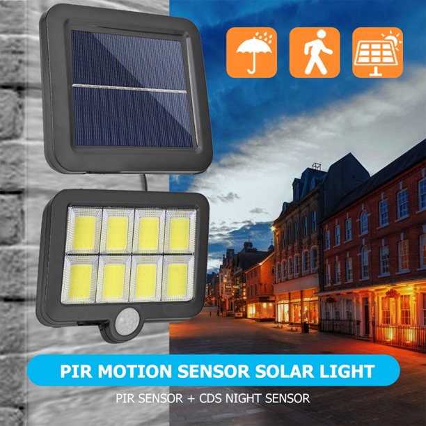 Kuymtek Luces solares al aire libre, 160 luces solares impermeables del sensor de movimiento de la seguridad de COB