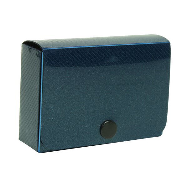 JAM Plastic Snap Business Card Holder Case, 1/Pack, Green Metallic