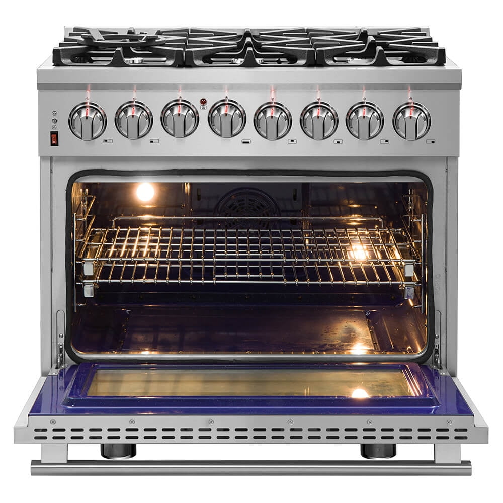 Forno FFSGS612536 36 inch Cossato Stainless Duel Fuel Electric Gas Range