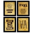 thumbnail image 1 of Inkdotpot 4 PieceLaundry Signs for Laundry Room DecorWash Dry Fold RepeatPoster With Frame, Laundry Room Wall Art Signs Framed Wall Decor for Home Laundry-10x12 inches (Black), 1 of 5