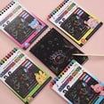 thumbnail image 3 of Juguete de pintura Montessori para niños juego de papel mágico arcoíris para raspar libro de Graffiti DIY juguetes educativos, 3 of 4