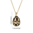 thumbnail image 3 of LEFTHIGH Home Easter Egg Pendant Necklace Enamel Zircon Glamour Copper Gold Chain Spring Jewelry Women Elegant Polished Holiday Gift Party Daily Wear 45cm Home Decor, 3 of 7