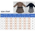 thumbnail image 6 of Toddler Kid Little Girls Ruffle Long Sleeve Turtleneck Tops Houndstooth Plaid Shorts with Belt 3Pcs Fall Winter Outfits Clothes, 6 of 9