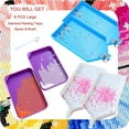thumbnail image 2 of 6 Pack Diamond Painting Trays, Purple Blue Mixing Plastic Bead Sorting Trays Diamond Rhinestone Plate Trays, White Drill Plate Painting Accessories for DIY Art Craft, 2 of 5