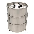 thumbnail image 2 of Electro Electric Stainless Steel Lunch Box, 3 Containers - Silver | Shock Proof Outer Container - Safe On/off Indicator, Energy Efficient, 2 of 4