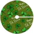 thumbnail image 1 of FMSHPON Clover Leaves Xmas Christmas Tree Skirt Stand Mat for Holiday Party Decoration Indoor Outdoor 48 inches, 1 of 6
