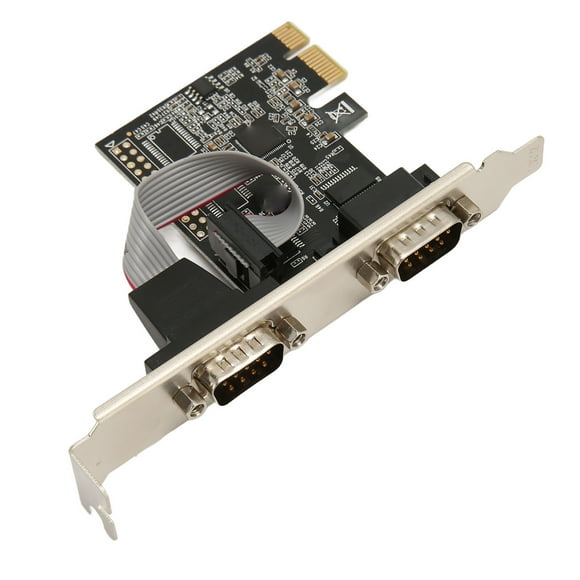PCIe Serial Expansion Card, PCIe RS232 Serial Host Controller Card 2 Port Widely Seamless Connection PCB for POS System for