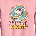 thumbnail image 2 of Peanuts - Feelin Groovy Snoopy And Woodstock - Toddler And Youth Crewneck Fleece Sweatshirt, 2 of 5