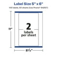 thumbnail image 6 of Avery Glossy White Rectangle Labels, 5" x 6", 100 Total, 6 of 9