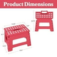 thumbnail image 4 of Lexi Home 9" Plastic Step Stool with Handle for Kids - Red, 4 of 6
