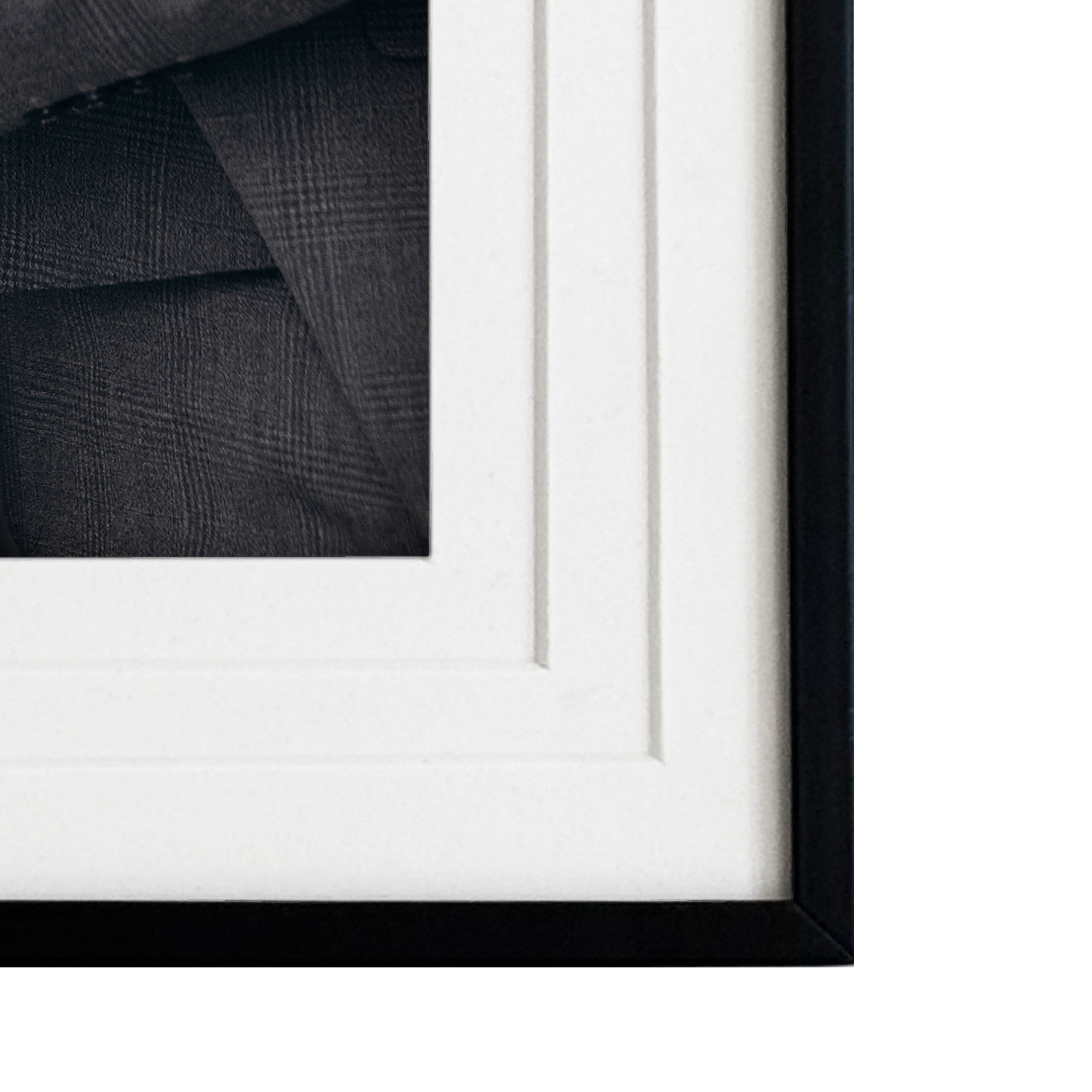 Black Metal Photo Frame with Triple White Mat for 5x7, Fits 8x10