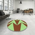 thumbnail image 4 of Ahgly Company Machine Washable Indoor Rectangle Transitional Green Area Rugs, 2' x 5', 4 of 7