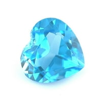 Certified Genuine 2.5 Carat Swiss Blue Topaz Heart Shape Brilliant Cut 9x9 mm Loose Gemstone December Birthstone