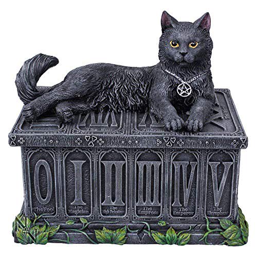 Nemesis Now Fortune's Watcher Tarot Box 17cm Black, Resin