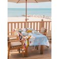 thumbnail image 2 of Outdoor Tablecloths with Umbrella Hole & Zipper, Japanese Wedding Rectangle Tablecloth 52x70 Inch, Cute Owls Cherry Blossoms Blue Waterproof Table Cloth, Patio/Pool/Picnic Table Covers, 2 of 8