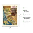 thumbnail image 2 of California - Wine Land of America - Vintage Pictorial Map by Amado Gonzalez c.1965 - Master Art Print 10in x 14in, 2 of 4
