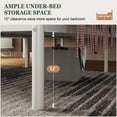 thumbnail image 3 of Amolife Queen Size Vintage Metal Platform Bed Frame with Headboard, White, 3 of 7