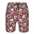 thumbnail image 3 of Zufioo Skull rock record artist for Men's Casual Beach Shorts, Sports Fitness Quick-drying Drawstring Shorts with Pockets for Home Wear-X-Large, 3 of 6