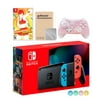 Nintendo Switch Neon Red Blue Joy-Con Console Set, Bundle With Fitness Boxing 2: Rhythm & Exercise And Mytrix Wireless Pro Controller and Accessories