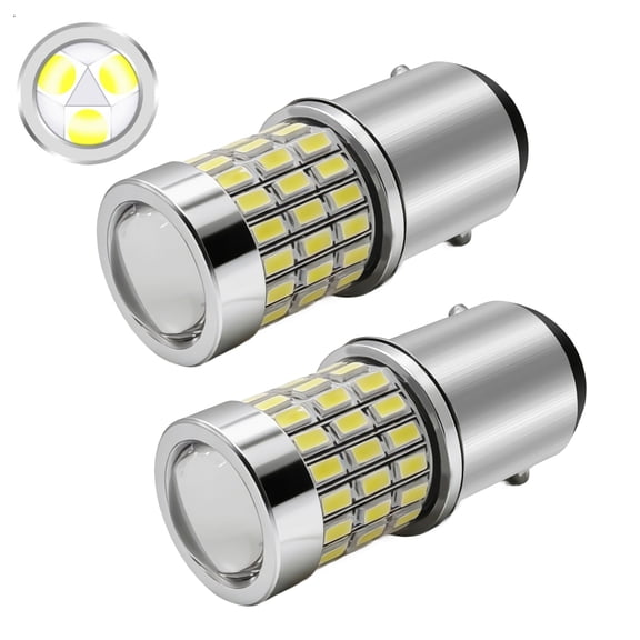 TELLIGIBLE 1157 LED Bulbs, 3030 3014 SMD Super Bright, BAY15D 2057 2357 7528 Replacement Turn Signal Brake Tail Light Parking Lights, Pack of 2