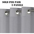 thumbnail image 2 of PrimeBeau Natural Linen Blended Semi Sheer Window Curtain Drapes with Nickel Grommets, 52" W x 84" L, Dove, 2 of 6