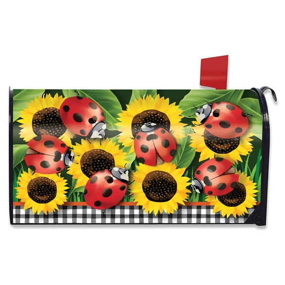 Briarwood Lane Ladybugs And Sunflower Summer Large Oversized Mailbox Cover