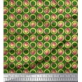 thumbnail image 1 of Soimoi Japan Crepe Satin Fabric Floral & Circle Geometric Print Fabric by Yard 42 Inch Wide, 1 of 3