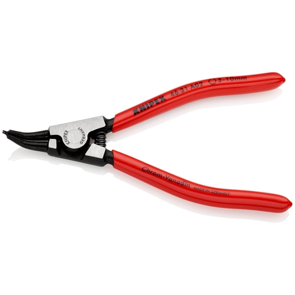 KNIPEX 46 31 A02 Pinza para anillos de retención exteriores de ejes en &nbsp;ngulo de 45ø recubierto de pl&nbsp;stico acabado pavonado 130 mm