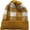Gold, variant on Womens Mens Stretch Plaid Print Beanie Hats Slouchy Soft Cuffed Skull Caps Winter Thicken Warm Ski Cycling Cable Knit Caps