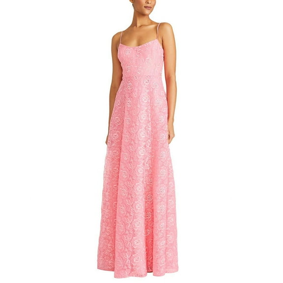 ML Monique Lhuillier womens Linda Lace Maxi Dress, 0