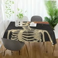 thumbnail image 3 of Yayeee Tablecloths 60" x 120" Rectangle Wrinkle Resistant Party Table Cover, Black Skeleton, 3 of 8