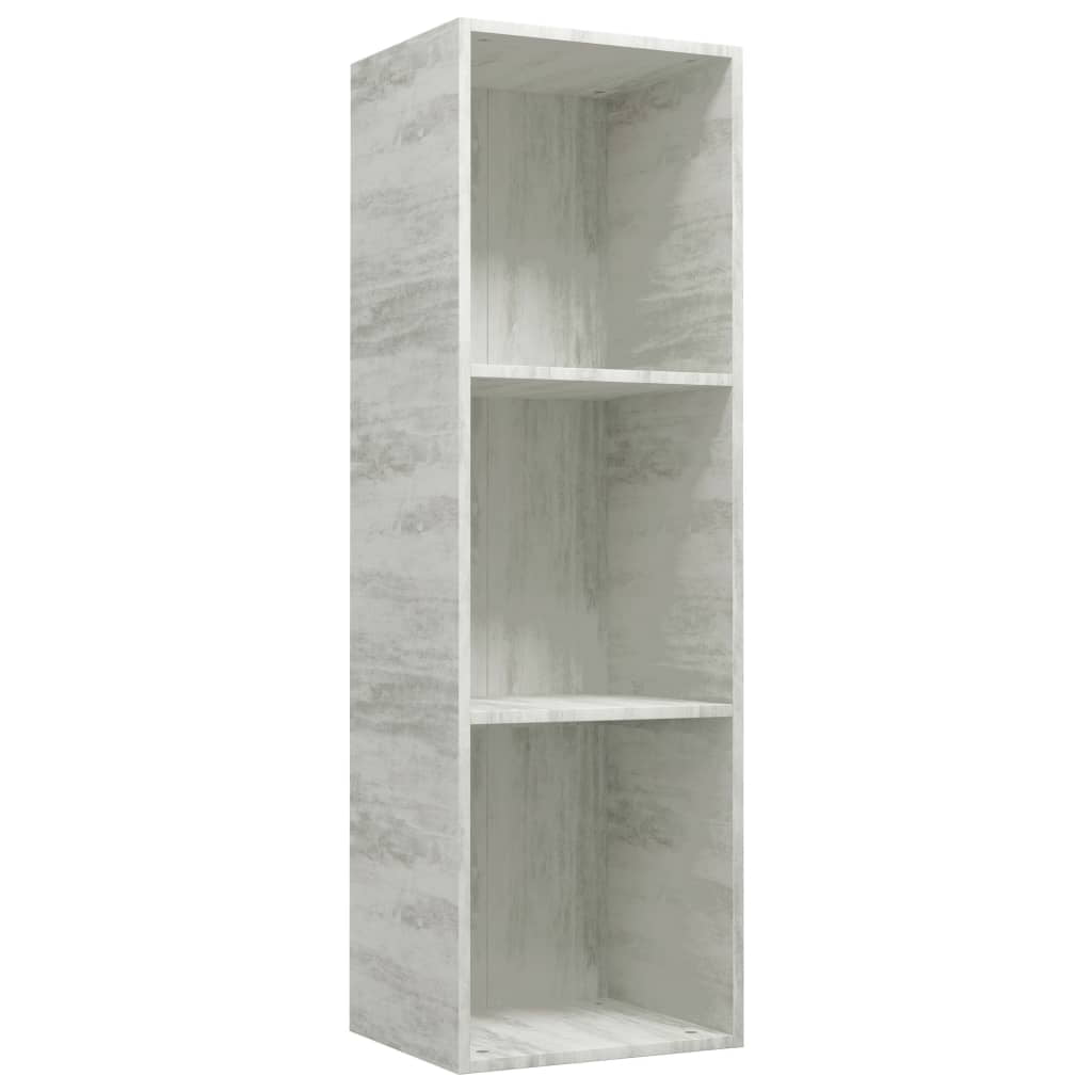 Kepooman 14" Modern 3-Tier Vertical Storage Bookcase for Office Living Room Bedroom, Grey