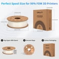 thumbnail image 4 of Creality Hyper ABS Filament 3D Printer Filament 1.75mm 350mm/s High-Speed Printing Dimensional Accuracy ± 0.05 mm 2.2lbs Compatible with Most 3D Printers, White, 4 of 13